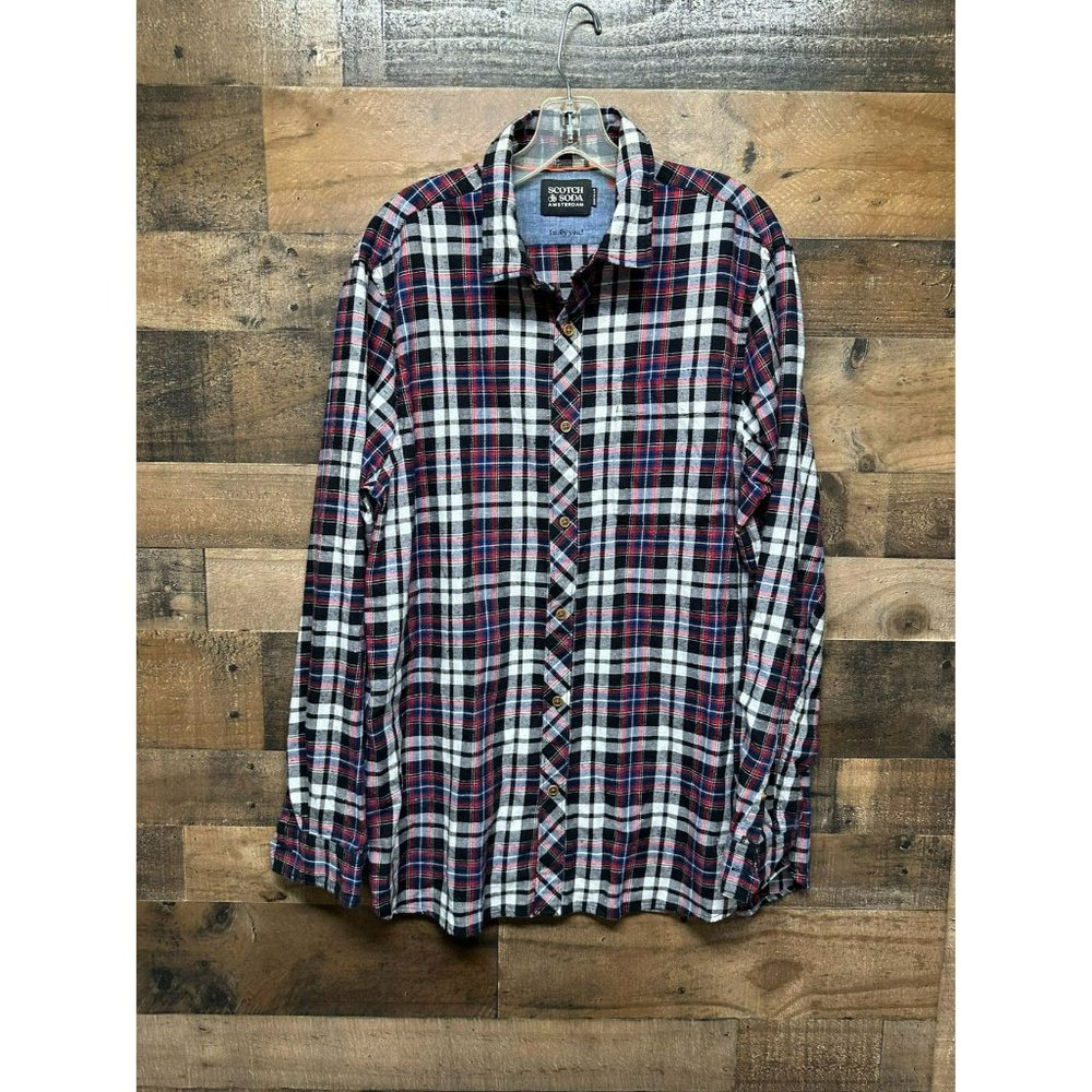 Scotch‎ & Soda Men's Long Sleeve Button Up Size Large